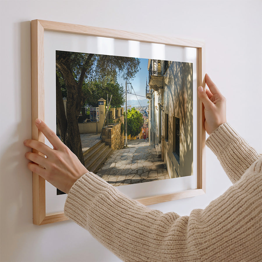 Plaka street wall art, Athens wall art, Greece poster, Greece wall art, Athens photography print, Plaka Athens print, Greek street photography, Athens poster, Mediterranean wall art, Greece photography print