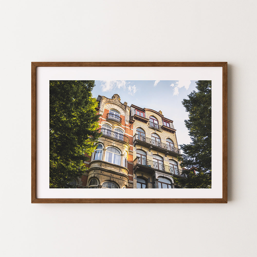 Saint-Gilles Brussels wall art, Belgium wall art, Brussels architecture print, Art Nouveau Brussels poster, Belgium print, Brussels photography print, Saint-Gilles print, Brussels fine art print, Brussels poster, architectural wall art
