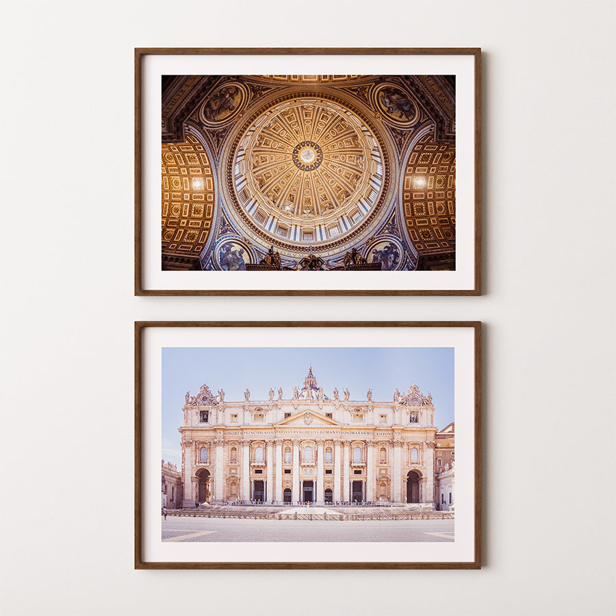 St. Peter’s Basilica wall art, Vatican wall art, Rome wall art, St. Peter’s Basilica print, Vatican poster, Rome print, Rome photography print, Vatican City wall art, cathedral wall art, architectural wall art, Italy wall art, set of 2 wall art