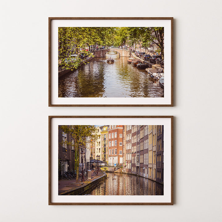 Set of 2 Amsterdam Canal Prints - Amsterdam Wall Art