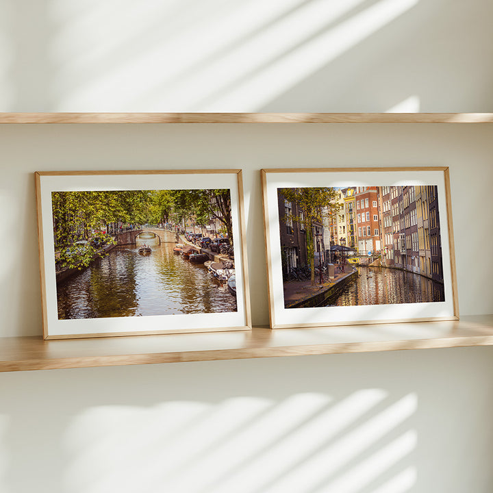 Set of 2 Amsterdam Canal Prints - Amsterdam Wall Art