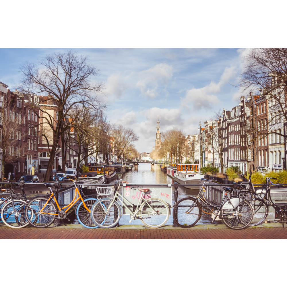 Amsterdam wall art, Dutch canal art, Amsterdam poster, bicycle flower print, Netherlands photography, set of 2 art prints, Amsterdam fine art, canal print, Amsterdam decor, travel wall art, urban photography print, cityscape poster, bicycle Amsterdam art
