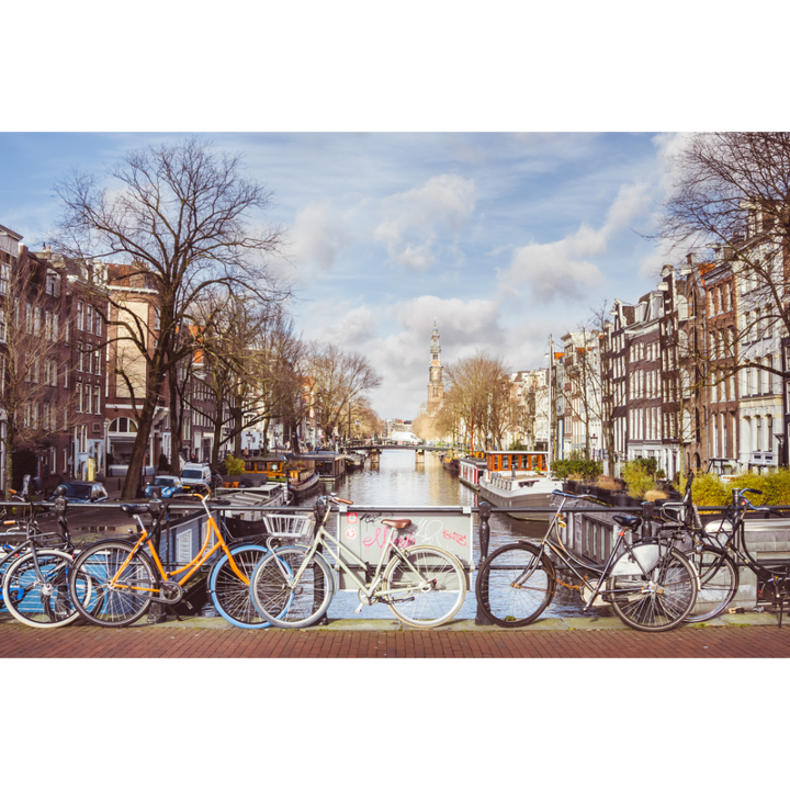 Amsterdam wall art, Dutch canal art, Amsterdam poster, bicycle flower print, Netherlands photography, set of 2 art prints, Amsterdam fine art, canal print, Amsterdam decor, travel wall art, urban photography print, cityscape poster, bicycle Amsterdam art
