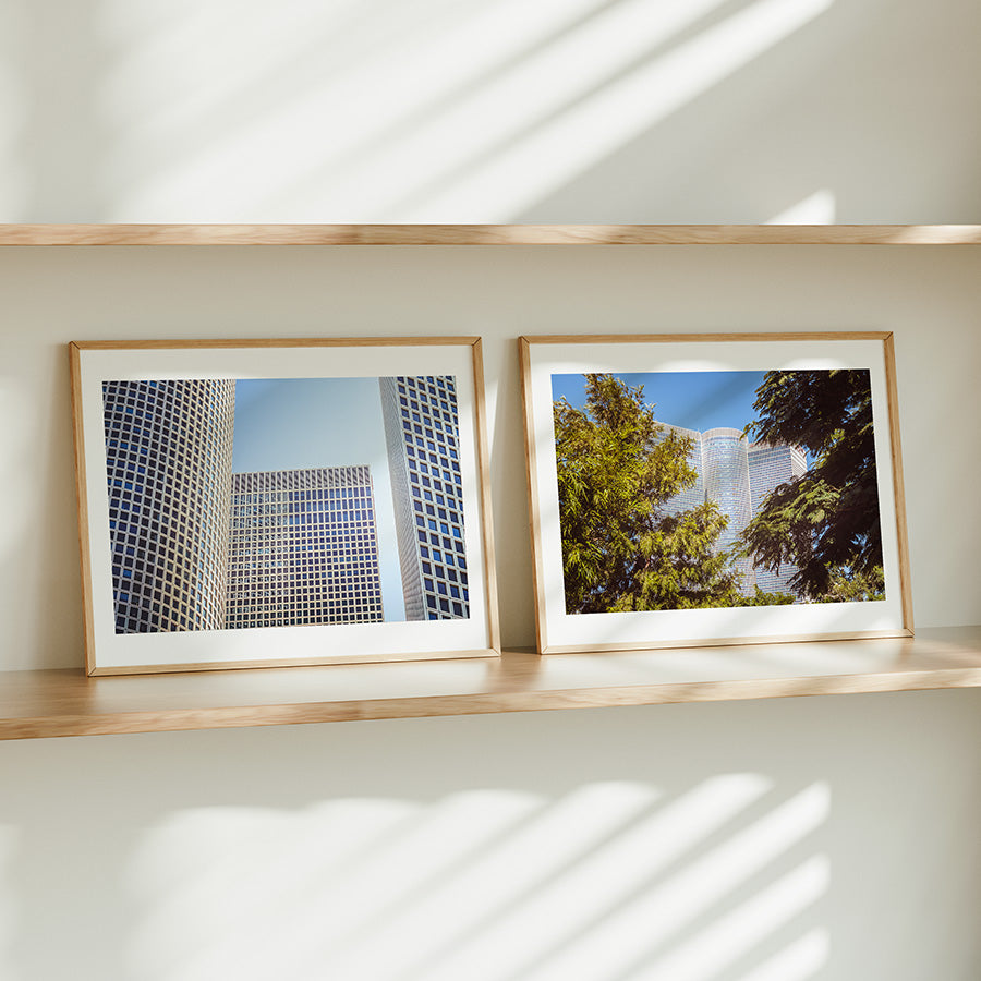 Azrieli Center Tel Aviv wall art set, set of 2 Tel Aviv prints, Tel Aviv skyline wall art, Azrieli Towers print, Tel Aviv architecture print, modern skyline print, Israel wall art, architectural photography print, Tel Aviv poster, fine art print set, contemporary wall art