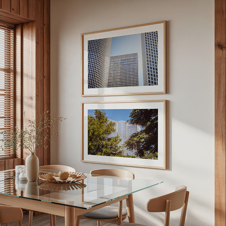 Azrieli Center Tel Aviv wall art set, set of 2 Tel Aviv prints, Tel Aviv skyline wall art, Azrieli Towers print, Tel Aviv architecture print, modern skyline print, Israel wall art, architectural photography print, Tel Aviv poster, fine art print set, contemporary wall art