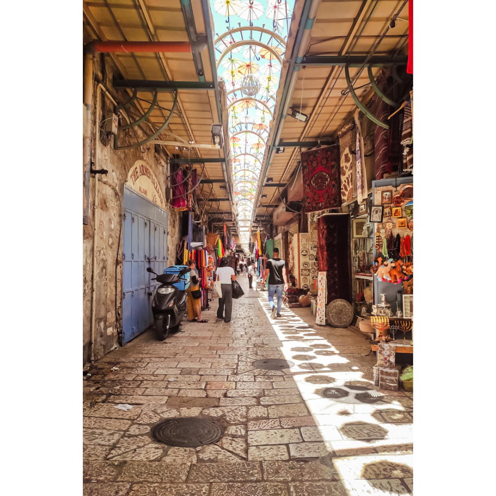 Set of 2, Jerusalem wall art, Israel poster, Jewish wall decor, Jerusalem print set, Israeli flag art, Holy Land photography, Old City Jerusalem, Israel fine art, Jerusalem market print, Israel gift