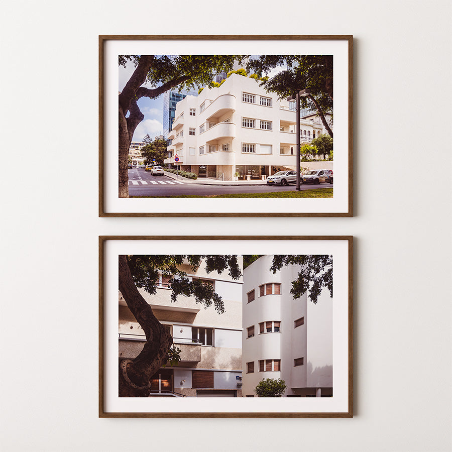 Tel Aviv wall art, Bauhaus poster set, Israel architecture print, Rothschild Boulevard art, Bauhaus Tel Aviv photo, Israel travel gift, Bauhaus wall decor, fine art photography print, modernist architecture poster, Bauhaus art print, Tel Aviv photo set