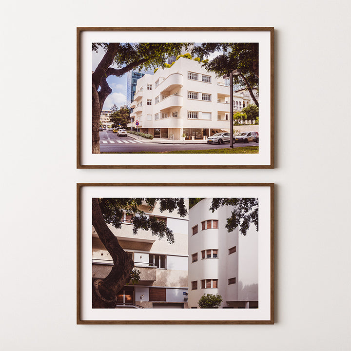 Tel Aviv wall art, Bauhaus poster set, Israel architecture print, Rothschild Boulevard art, Bauhaus Tel Aviv photo, Israel travel gift, Bauhaus wall decor, fine art photography print, modernist architecture poster, Bauhaus art print, Tel Aviv photo set