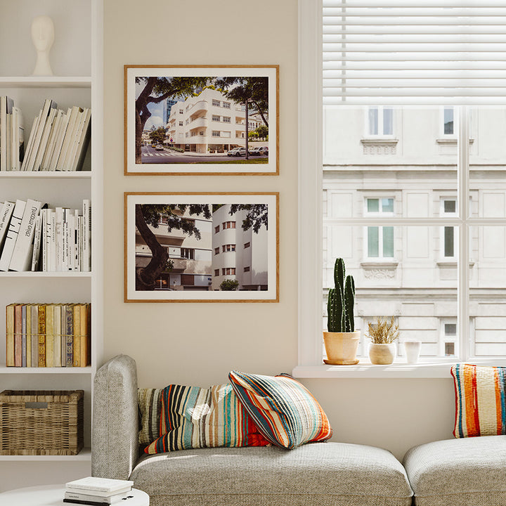 Tel Aviv wall art, Bauhaus poster set, Israel architecture print, Rothschild Boulevard art, Bauhaus Tel Aviv photo, Israel travel gift, Bauhaus wall decor, fine art photography print, modernist architecture poster, Bauhaus art print, Tel Aviv photo set