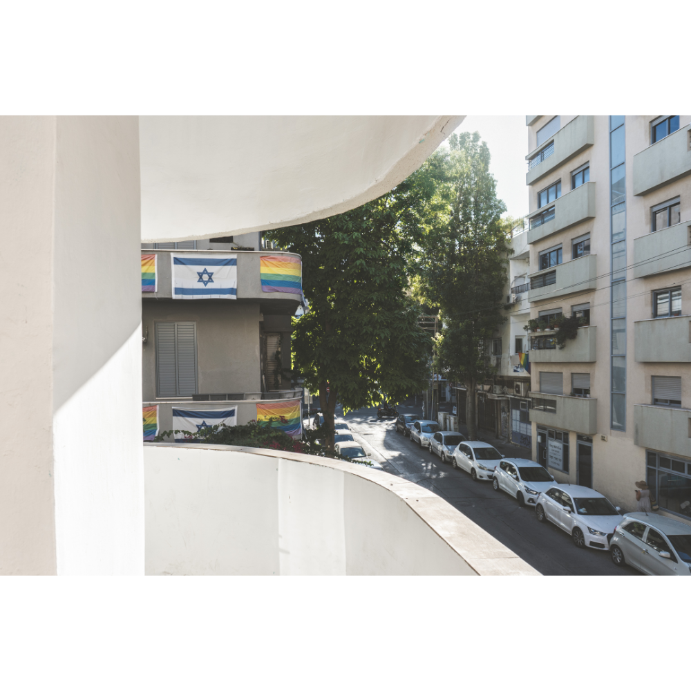 Tel Aviv Bauhaus wall art, Tel Aviv wall art set, set of 2 Tel Aviv prints, Bauhaus balcony print, Florentine Tel Aviv print, LGBTQ wall art, Israel flag wall art, Tel Aviv architecture print, White City wall art, Israeli poster, architectural photography print, fine art print set