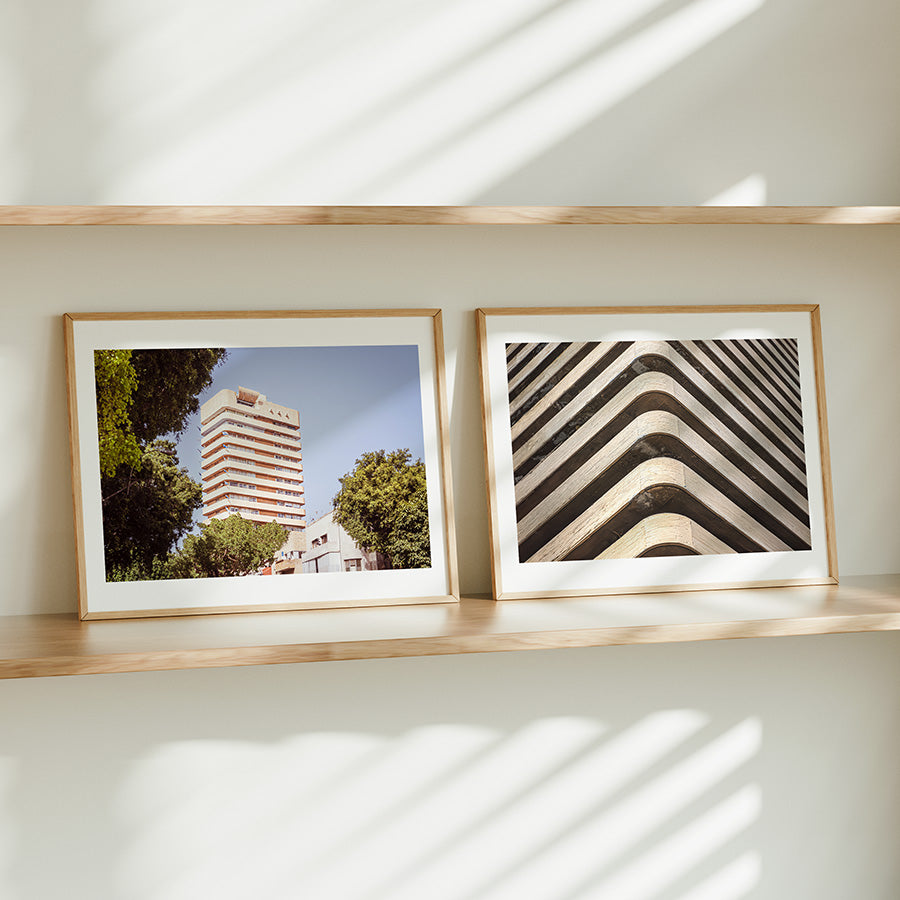 Set of 2, Tel Aviv wall art, Israel poster, Jewish wall decor, Bauhaus architecture print, Beit Jabotinsky Tel Aviv, Tel Aviv architecture art, Bauhaus Tel Aviv print, Israeli art prints, Tel Aviv photography, fine art Tel Aviv, modernist wall art, Jewish fine art