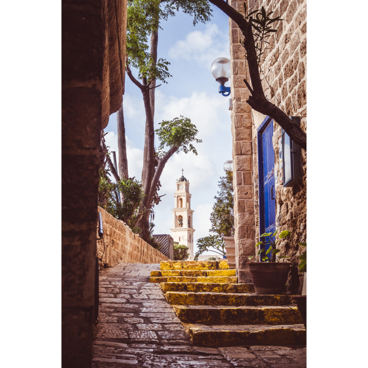 Set of 2, Tel Aviv wall art, Israel poster, Jaffa photography, Christian wall art, Jewish travel photography, Mediterranean prints, Tel Aviv beach print, St. Peter’s Church poster, set of two art prints, travel fine art, coastal wall decor, Old Jaffa poster, Tel Aviv skyline print, Middle East art