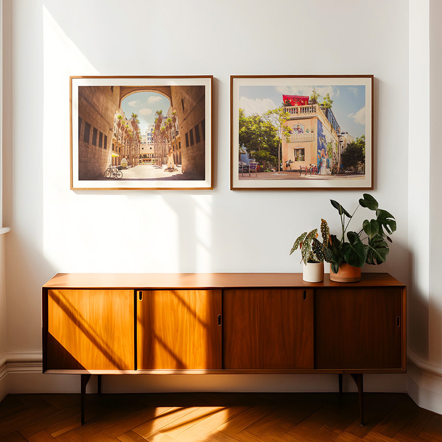 Set of 2, Tel Aviv wall art, Israel poster, Tel Aviv photography, Jaffa prints, Prince Bar Tel Aviv, Israeli home decor, Mediterranean wall art, urban architecture art, Tel Aviv travel print, street art photography