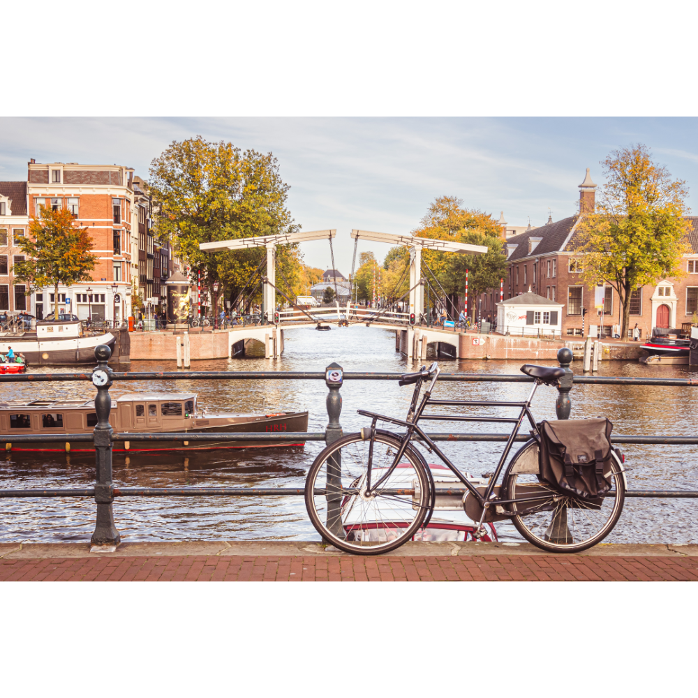 Set of 3 Amsterdam prints, Amsterdam wall art, Dutch canal wall art, Amsterdam summer prints, Bloemgracht poster, Dutch bicycle wall art, Netherlands travel decor, fine art photography prints, museum-quality prints, sustainable wall decor, summer in Amsterdam
