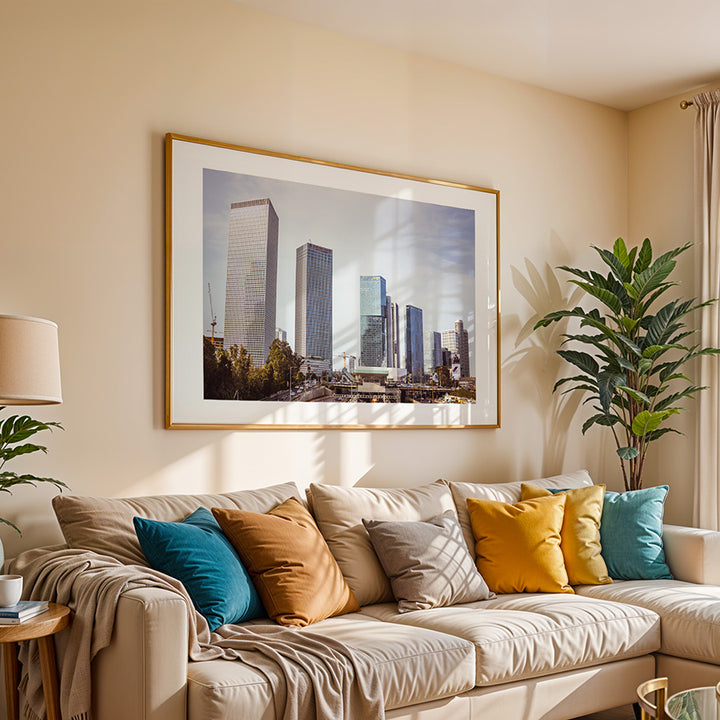 Tel Aviv wall art, Tel Aviv skyline poster, Israel cityscape print, fine art photography Tel Aviv, urban wall art, architectural photography print, modern city poster, sustainable art print, museum quality print, travel photography wall art