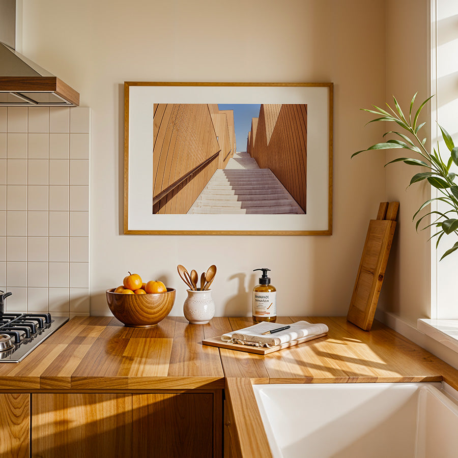Sluishuis Amsterdam wall art, minimalist Amsterdam poster, Amsterdam architecture print, fine art photography Amsterdam, modern Dutch wall art, sustainable art print, museum-quality photo print, architectural poster Netherlands, exclusive fine art print, eco-friendly wall decor