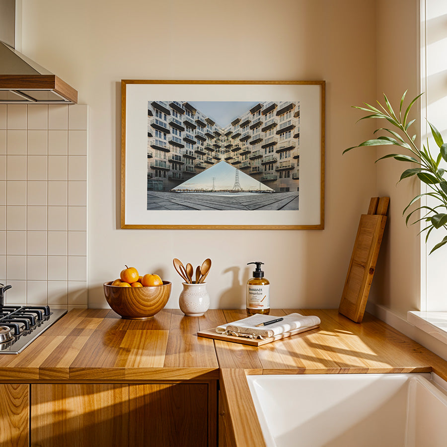 Sluishuis Amsterdam wall art, Amsterdam modern architecture print, Sluishuis architecture photography, Amsterdam IJburg wall art, Dutch modern architecture print, Amsterdam architectural photography, contemporary Amsterdam wall art, modern building photography print, Amsterdam urban architecture poster, fine art architecture photography