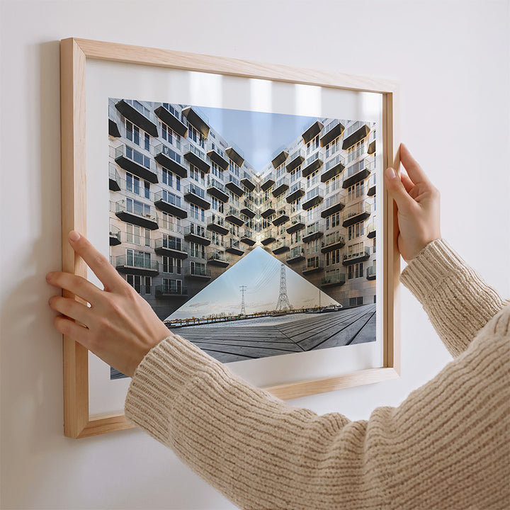 Sluishuis Amsterdam wall art, Amsterdam modern architecture print, Sluishuis architecture photography, Amsterdam IJburg wall art, Dutch modern architecture print, Amsterdam architectural photography, contemporary Amsterdam wall art, modern building photography print, Amsterdam urban architecture poster, fine art architecture photography