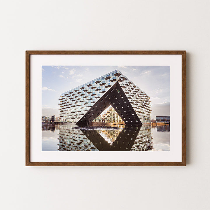 Sluishuis Amsterdam wall art, modern architecture poster, Amsterdam architecture print, fine art architecture print, contemporary building art, Dutch architecture poster, sustainable art print, museum-quality wall art
