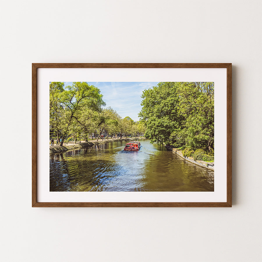 Amsterdam canal in spring wall art, Amsterdam spring wall art, Amsterdam canal photography print, Amsterdam boat canal print, Amsterdam fine art photography print, Netherlands canal wall art, Amsterdam travel wall art, spring in Amsterdam poster, Amsterdam cityscape wall art, Dutch canal photography print