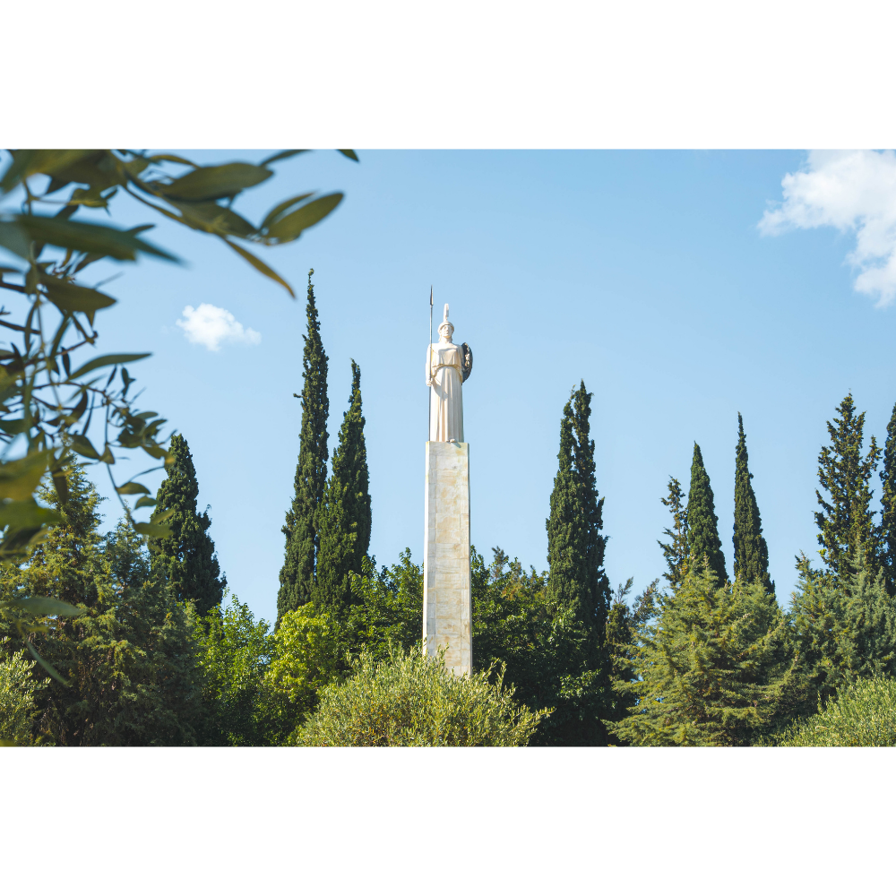 Statue of Athena wall art, Athens wall art, Greece poster, Pedion tou Areos print, Athena statue print, Athens photography print, Greece wall art, Greek sculpture poster, Athens park photography, Greek mythology wall art, Greece fine art print