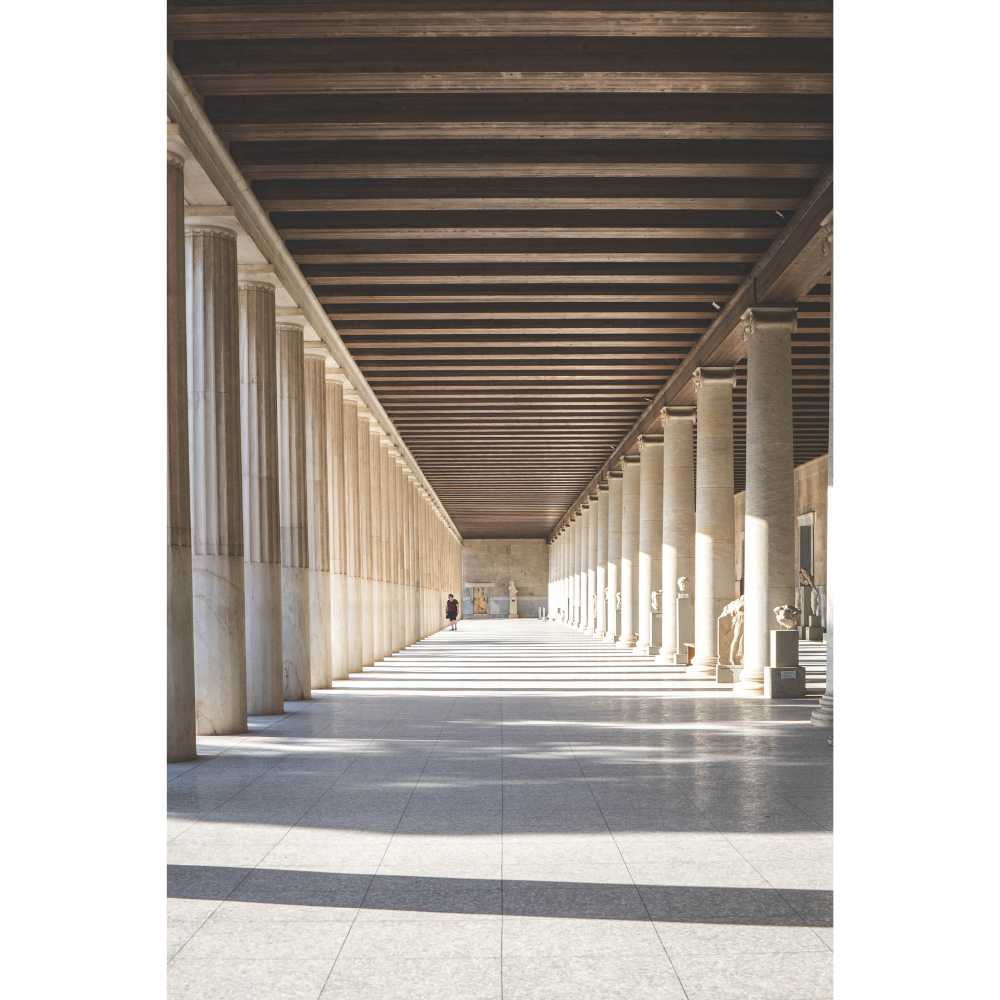 Stoa of Attalos wall art, Athens architecture print, Ancient Agora wall art, Athens photography print, Greece wall art, Stoa of Attalos poster, Greek architecture photography, Ancient Athens print, Athens fine art photography, Greece poster, classical architecture wall art, Mediterranean wall art