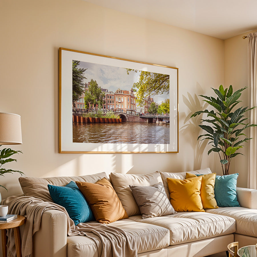 Summer in Amsterdam Canal Scene - Fine Art Wall Art