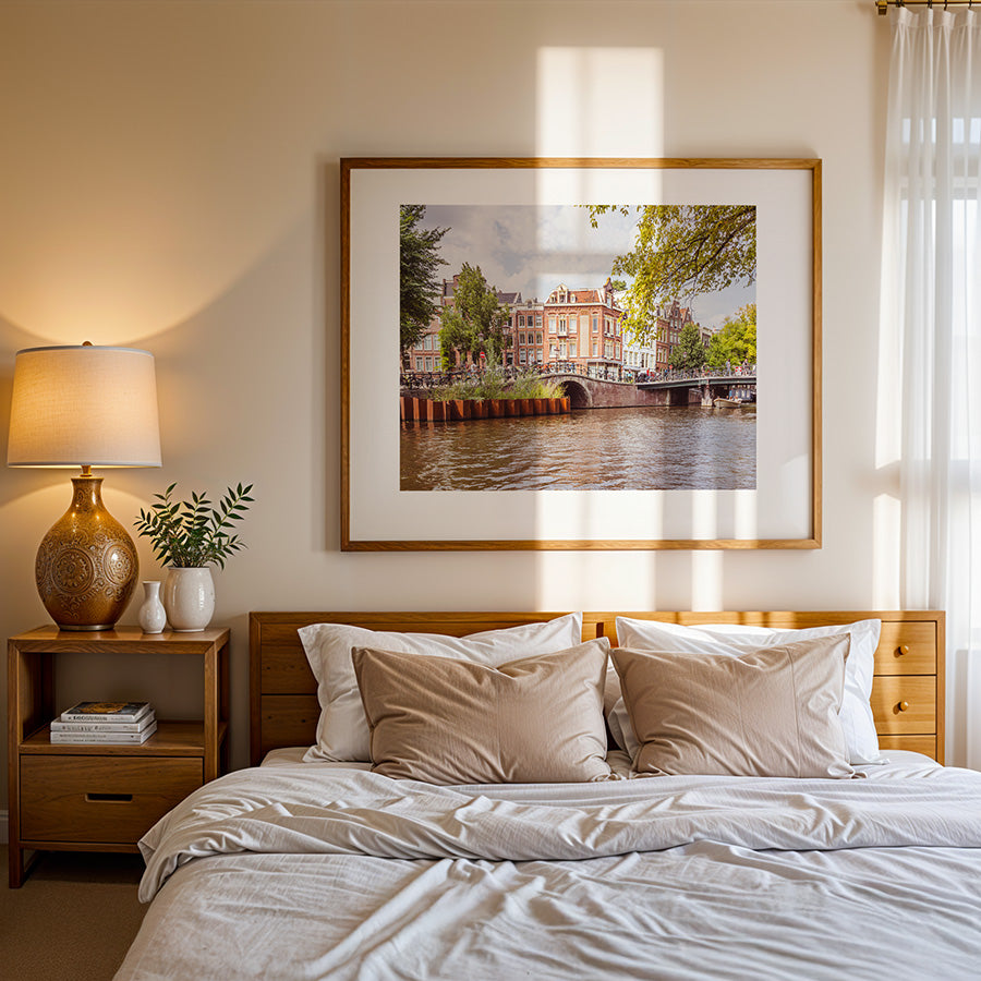 Summer in Amsterdam Canal Scene - Fine Art Wall Art