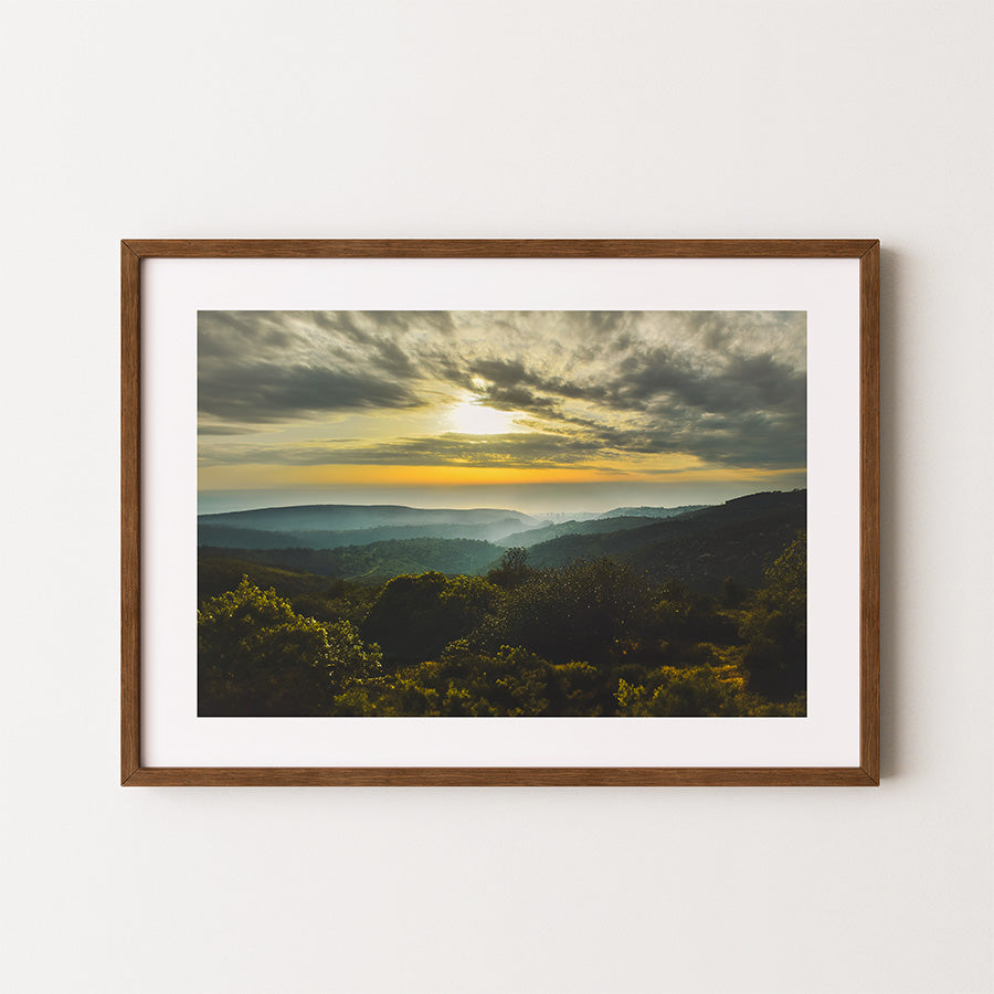 Haifa wall art, sunset photography print, Israel fine art, Haifa poster, coastal wall art, Mediterranean print, fine art photography, Haifa decor, travel photography print, Middle East wall art, Haifa cityscape, museum-quality wall print