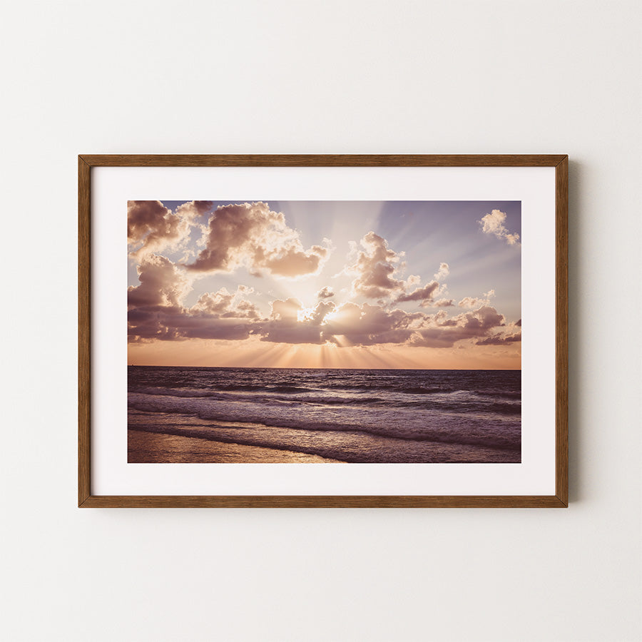 Tel Aviv wall art, Tel Aviv beach print, sunset photography print, Tel Aviv poster, beach sunset wall art, Israel fine art print, coastal wall art, golden hour photo, minimalist beach decor, Mediterranean print, seascape wall art, Israel travel photography