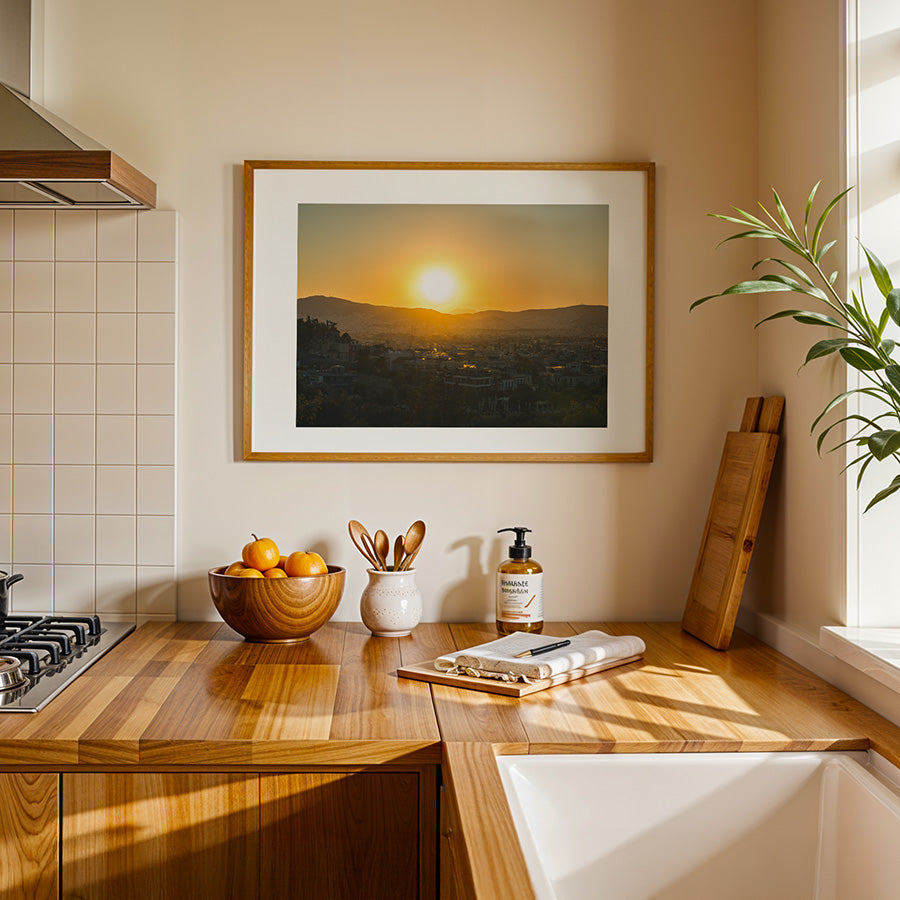 Athens sunset wall art, Sunset in Athens print, Greece poster, Athens wall art, Athens poster, Greece wall art, Athens fine art print, sunset cityscape print, Mediterranean wall art, Athens photography print