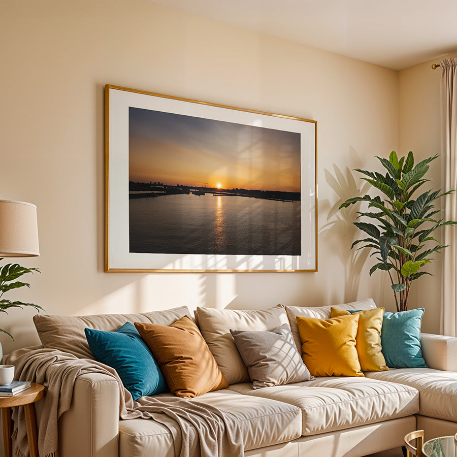 Amsterdam wall art, sunset canal photography, fine art print Amsterdam, Dutch cityscape poster, museum-quality wall art, sustainable fine art print, archival photo print, urban nature photography, exclusive art print Netherlands, travel-inspired wall art