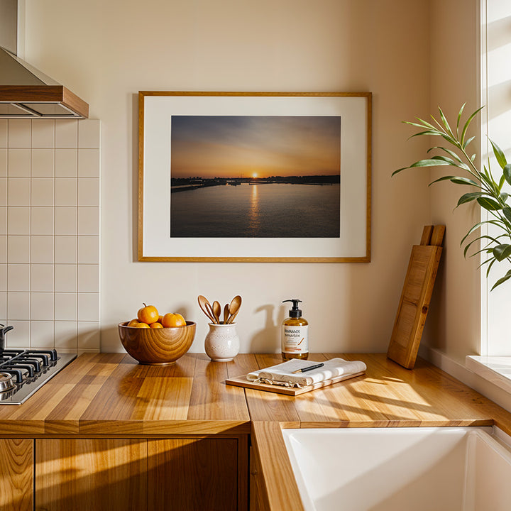 Amsterdam wall art, sunset canal photography, fine art print Amsterdam, Dutch cityscape poster, museum-quality wall art, sustainable fine art print, archival photo print, urban nature photography, exclusive art print Netherlands, travel-inspired wall art