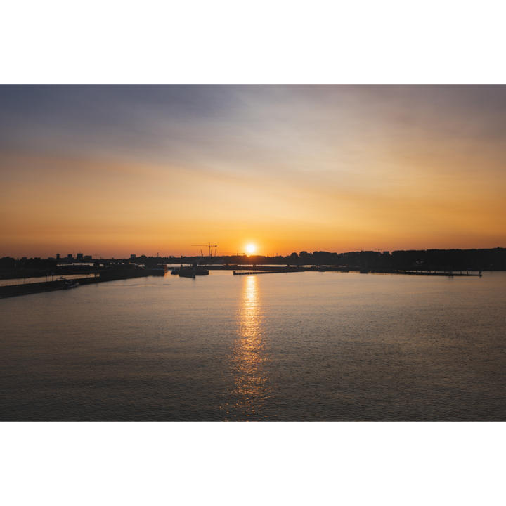 Amsterdam wall art, sunset canal photography, fine art print Amsterdam, Dutch cityscape poster, museum-quality wall art, sustainable fine art print, archival photo print, urban nature photography, exclusive art print Netherlands, travel-inspired wall art