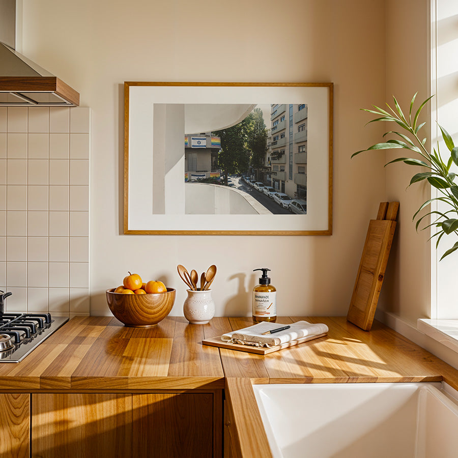 Tel Aviv wall art, Bauhaus architecture print, LGBTQ pride photography, Israel poster, Florentine Tel Aviv art, LGBTQ home decor, urban photography print, fine art photography Israel, Pride flag photography, Israeli fine art print, Tel Aviv Bauhaus poster