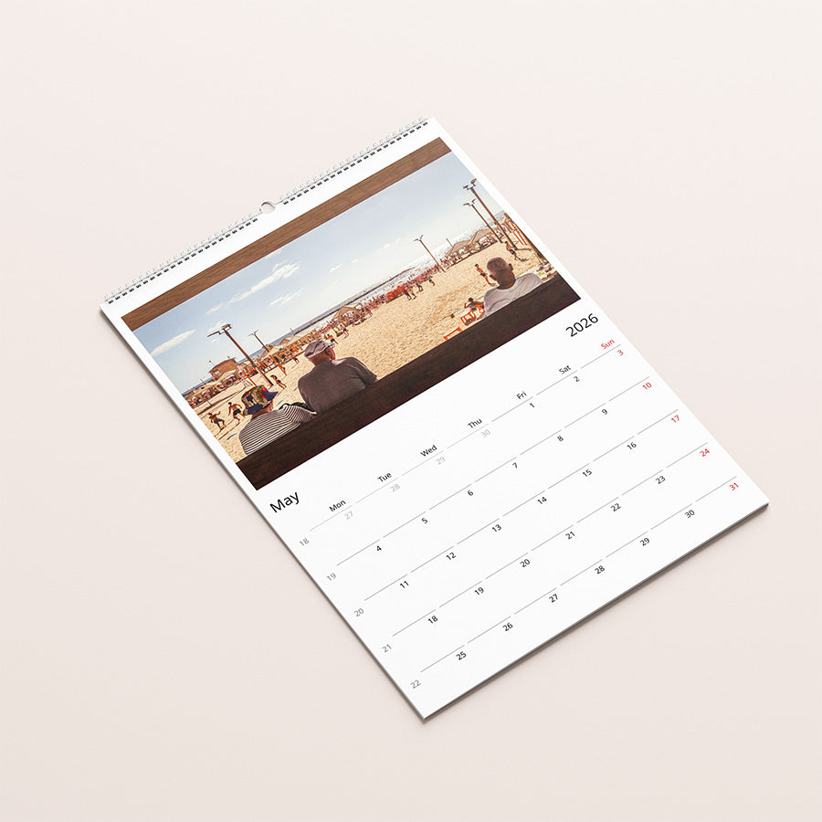 Tel Aviv calendar, Israel calendar 2026, Tel Aviv wall calendar, Tel Aviv print, birthday calendar, gift from Israel, Israeli photography, Tel Aviv art, minimalist calendar, fine art calendar