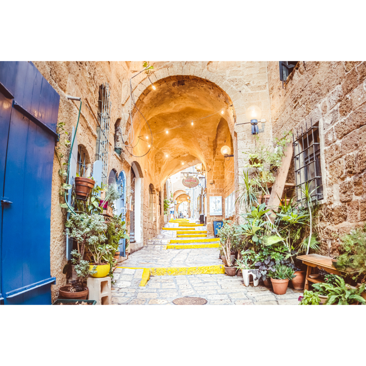 Tel Aviv wall art, Old Yafo poster, Tel Aviv fine art print, Israel cityscape print, Old Jaffa photography, architectural wall art, travel photography print, museum-grade print, sustainable art print