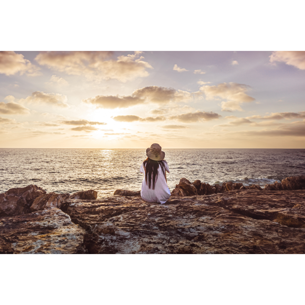 Tel Aviv beach poster, sunset wall art, woman at the beach print, Tel Aviv fine art print, sunset photography wall art, cinematic photo print, warm minimalist wall art, Israeli coast art, mindful art print, travel photography poster, emotional art decor, fine art Tel Aviv, sunset ocean print, urban beach photography, timeless coastal wall art