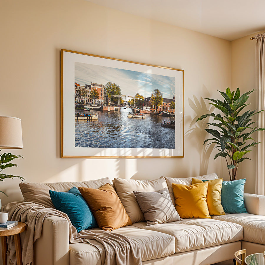 Walter Süskindbrug Amsterdam wall art, Amsterdam canal bridge print, Amsterdam canal photography, Dutch canal bridge poster, Amsterdam cityscape wall art, Amsterdam landmark print, historic Amsterdam bridge wall art, Amsterdam fine art photography, canal bridge Amsterdam poster, Amsterdam travel wall art