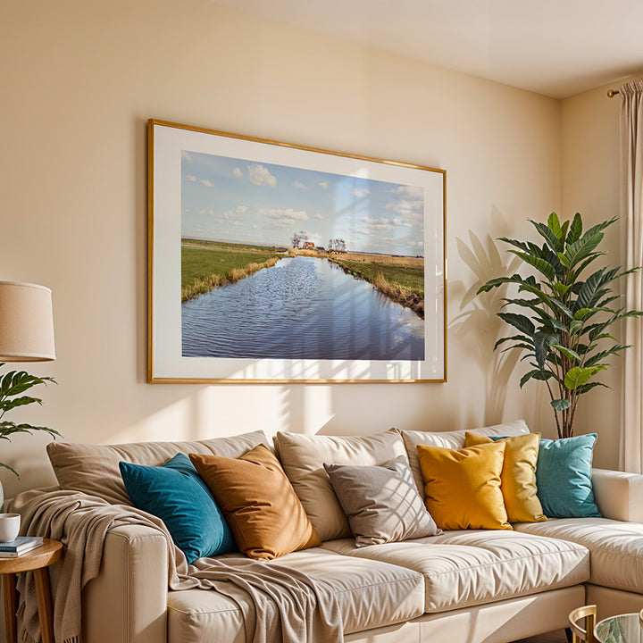 Waterland Netherlands wall art, Waterland landscape print, Dutch countryside wall art, Netherlands landscape fine art photography, Dutch polder landscape print, Holland countryside photography, Netherlands nature wall art, Dutch rural landscape poster, Waterland photography print, Netherlands travel wall art