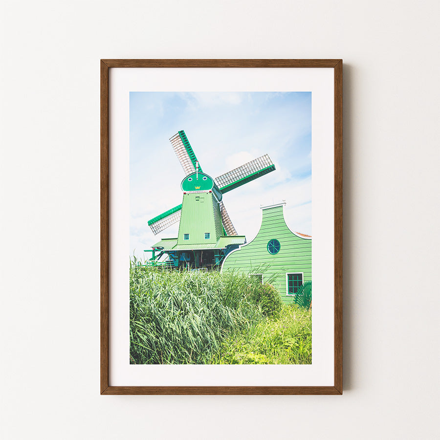 Zaanse Schans windmill wall art, Netherlands windmills photography, Dutch heritage print, fine art windmill poster, archival photo print, sustainable wall decor, museum-quality art print, travel photography Netherlands, green windmill print, eco-friendly fine art