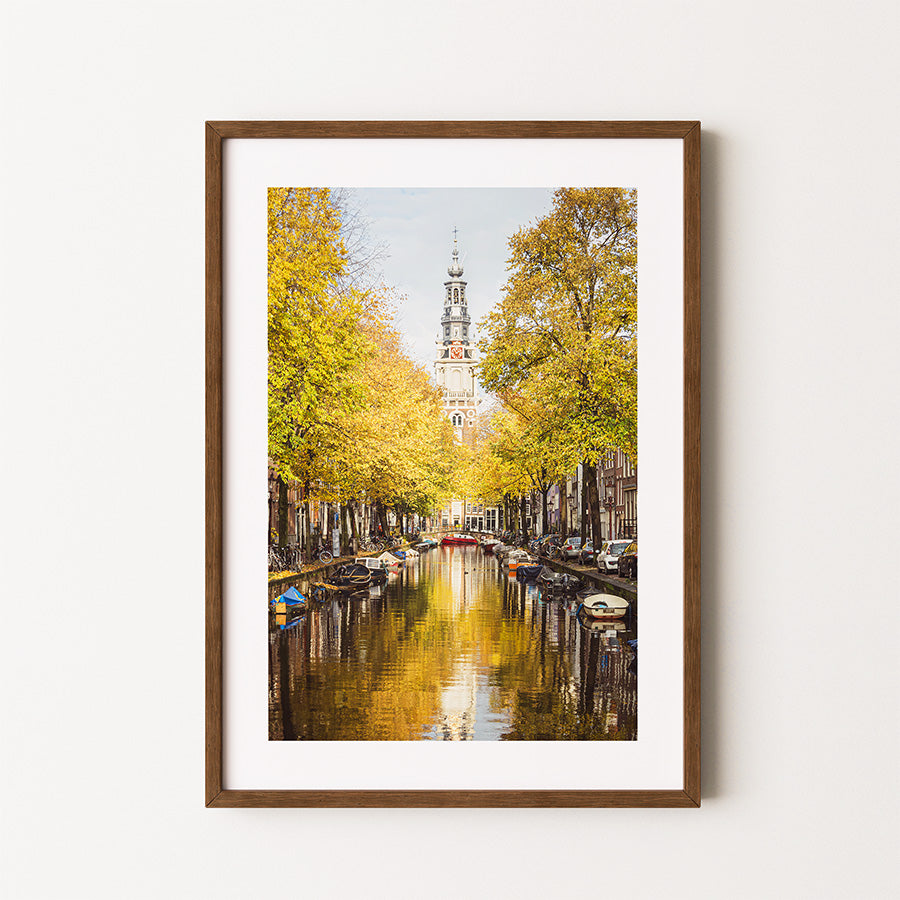 Zuiderkerk Amsterdam wall art, vertical Amsterdam poster, Amsterdam church print, Zuiderkerk photo print, fine art photography Amsterdam, canal view Amsterdam print, iconic Amsterdam architecture, Dutch church photo art, Amsterdam fine art print, Zuiderkerk vertical wall art