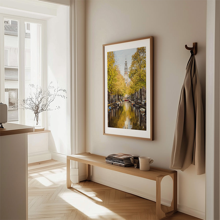 Zuiderkerk Amsterdam wall art, vertical Amsterdam poster, Amsterdam church print, Zuiderkerk photo print, fine art photography Amsterdam, canal view Amsterdam print, iconic Amsterdam architecture, Dutch church photo art, Amsterdam fine art print, Zuiderkerk vertical wall art