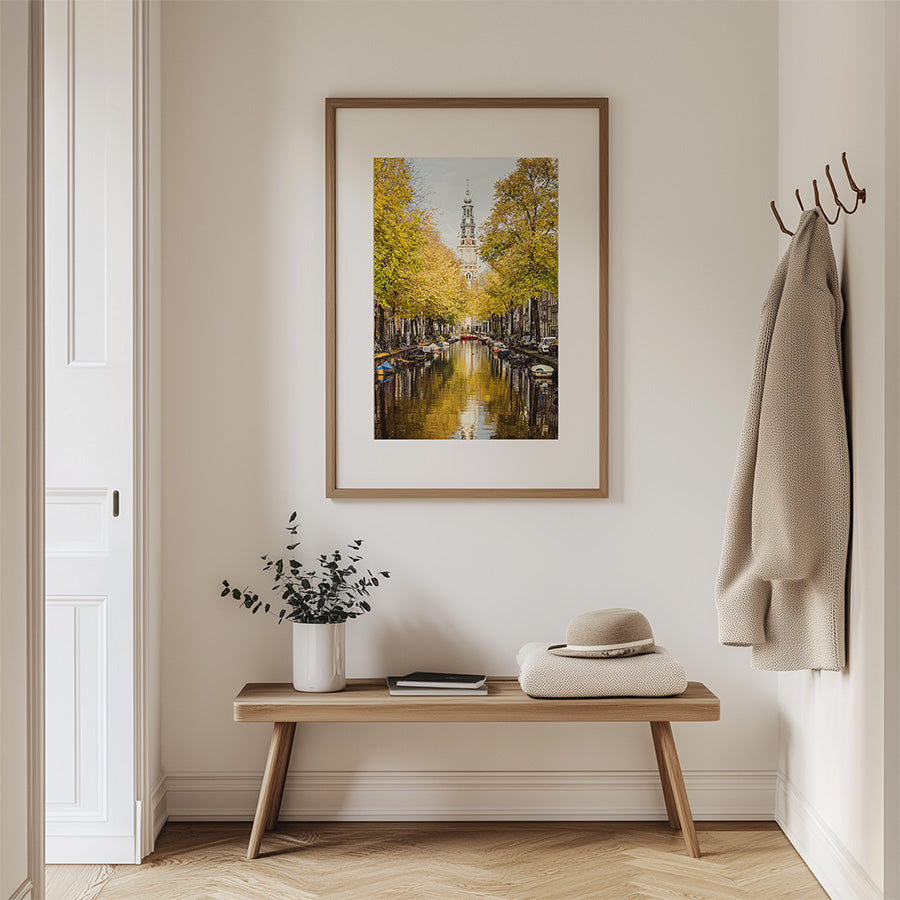 Zuiderkerk Amsterdam wall art, vertical Amsterdam poster, Amsterdam church print, Zuiderkerk photo print, fine art photography Amsterdam, canal view Amsterdam print, iconic Amsterdam architecture, Dutch church photo art, Amsterdam fine art print, Zuiderkerk vertical wall art